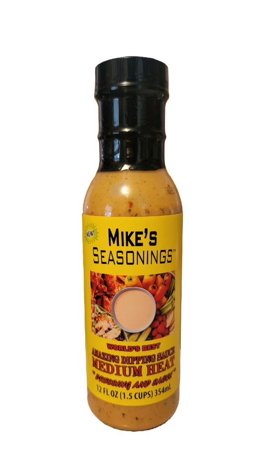 "NEW" WORLD'S BEST Amazing Dipping Sauce MEDIUM HEAT "Dressing and Sauce"